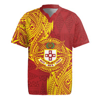 Personalised Kolisi Tonga Atele Rugby Jersey Since 1882 Simple Ngatu Pattern LT9 Gold - Polynesian Pride
