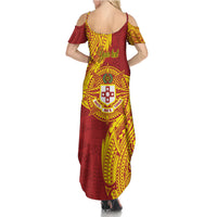 Personalised Kolisi Tonga Atele Summer Maxi Dress Since 1882 Simple Ngatu Pattern LT9 - Polynesian Pride