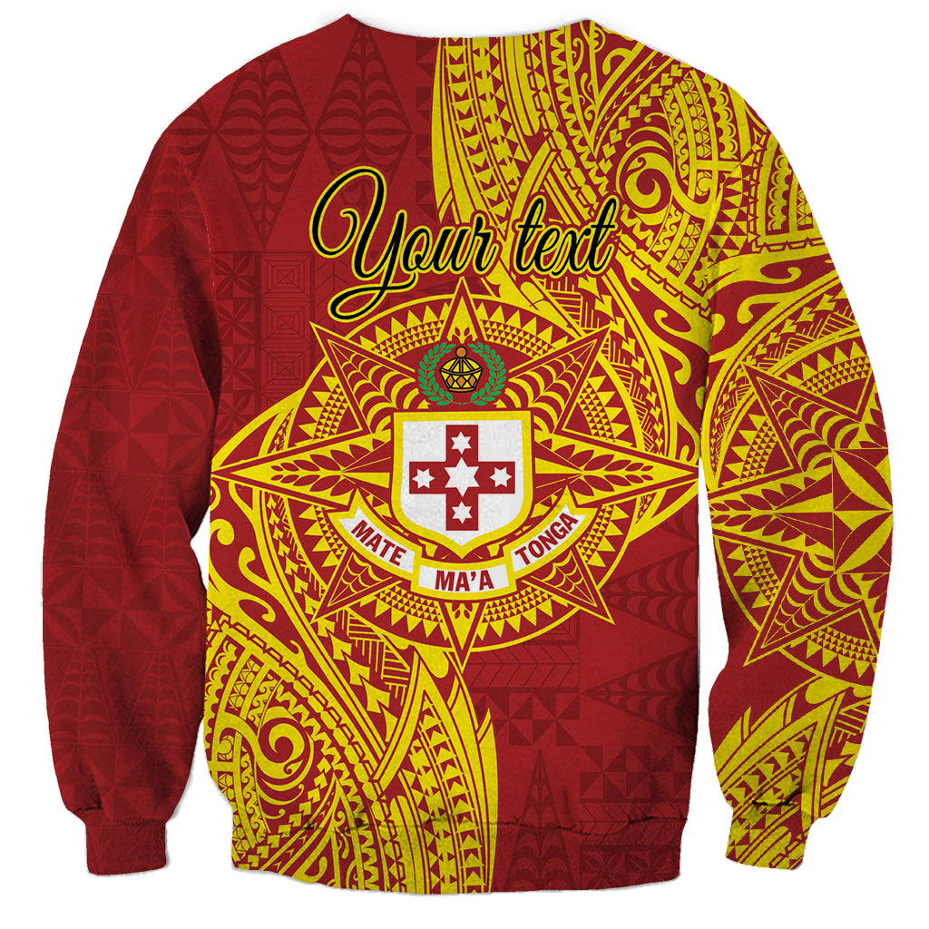Personalised Kolisi Tonga Atele Sweatshirt Since 1882 Simple Ngatu Pattern LT9 - Polynesian Pride