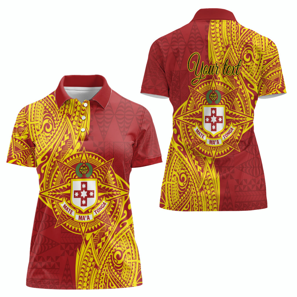 Personalised Kolisi Tonga Atele Women Polo Shirt Since 1882 Simple Ngatu Pattern LT9 - Polynesian Pride