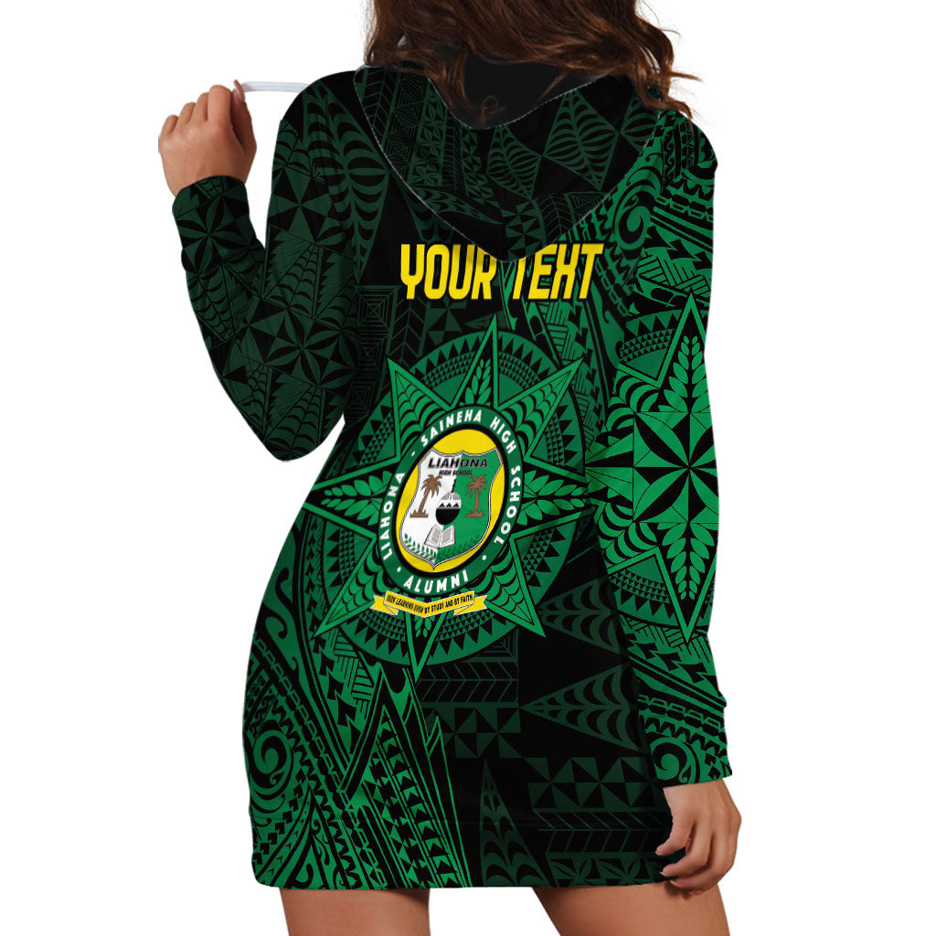 Personalised Tonga Liahona High School 80th Anniversary Hoodie Dress Special Kupesi Pattern LT9 - Polynesian Pride