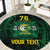 Personalised Tonga Liahona High School 76th Anniversary Round Carpet Special Kupesi Pattern