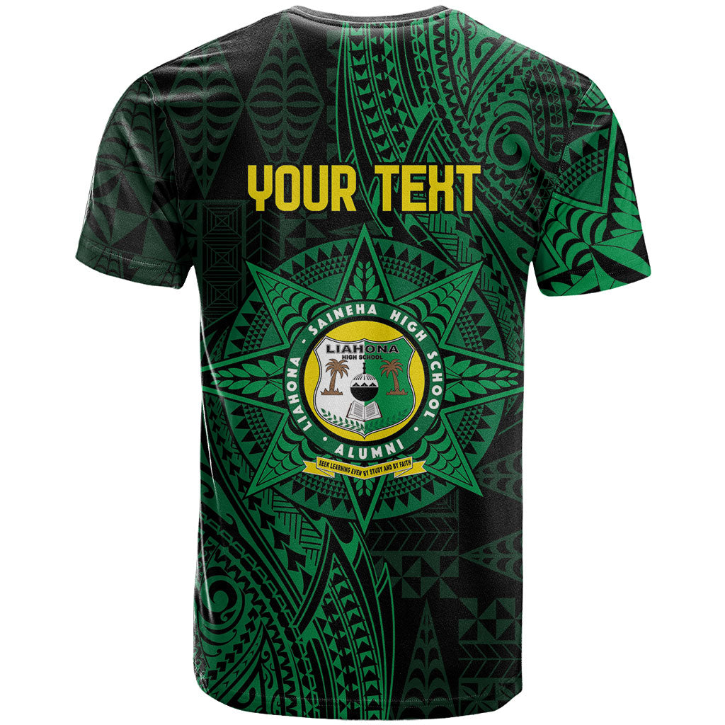 Personalised Tonga Liahona High School 80th Anniversary T Shirt Special Kupesi Pattern LT9 - Polynesian Pride