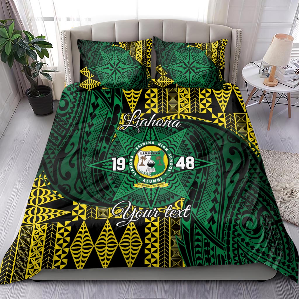 Personalised Tonga Liahona High School Bedding Set Since 1948 Special Kupesi Pattern LT9 - Polynesian Pride