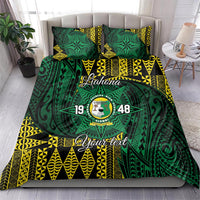 Personalised Tonga Liahona High School Bedding Set Since 1948 Special Kupesi Pattern LT9 - Polynesian Pride