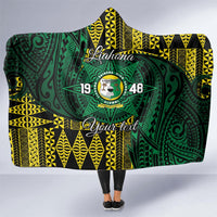 Personalised Tonga Liahona High School Hooded Blanket Since 1948 Special Kupesi Pattern LT9 - Polynesian Pride