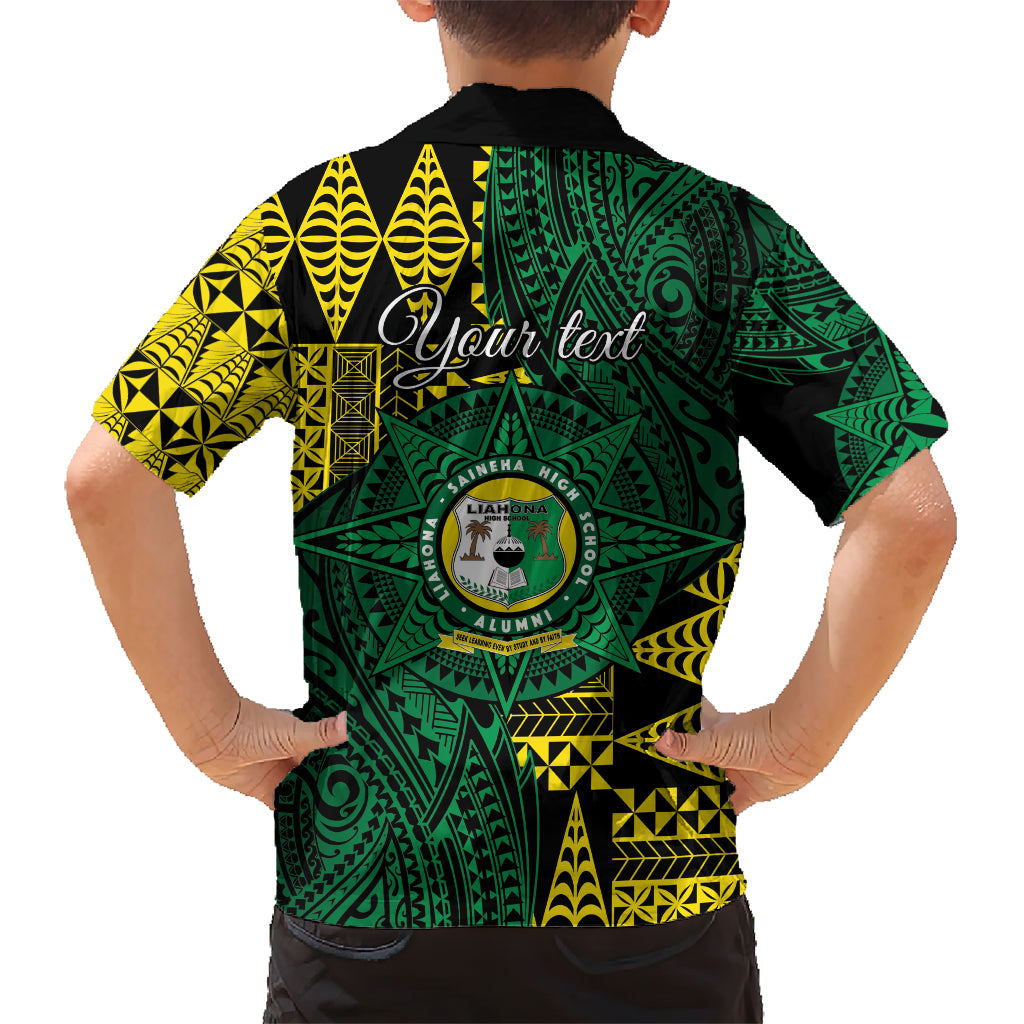 Personalised Tonga Liahona High School Kid Hawaiian Shirt Since 1948 Special Kupesi Pattern LT9 - Polynesian Pride