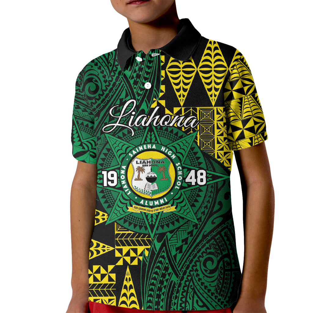 Personalised Tonga Liahona High School Kid Polo Shirt Since 1948 Special Kupesi Pattern