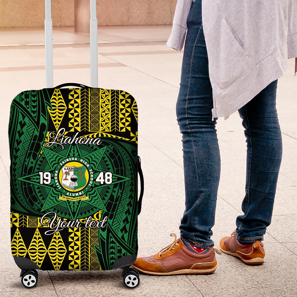 Personalised Tonga Liahona High School Luggage Cover Since 1948 Special Kupesi Pattern