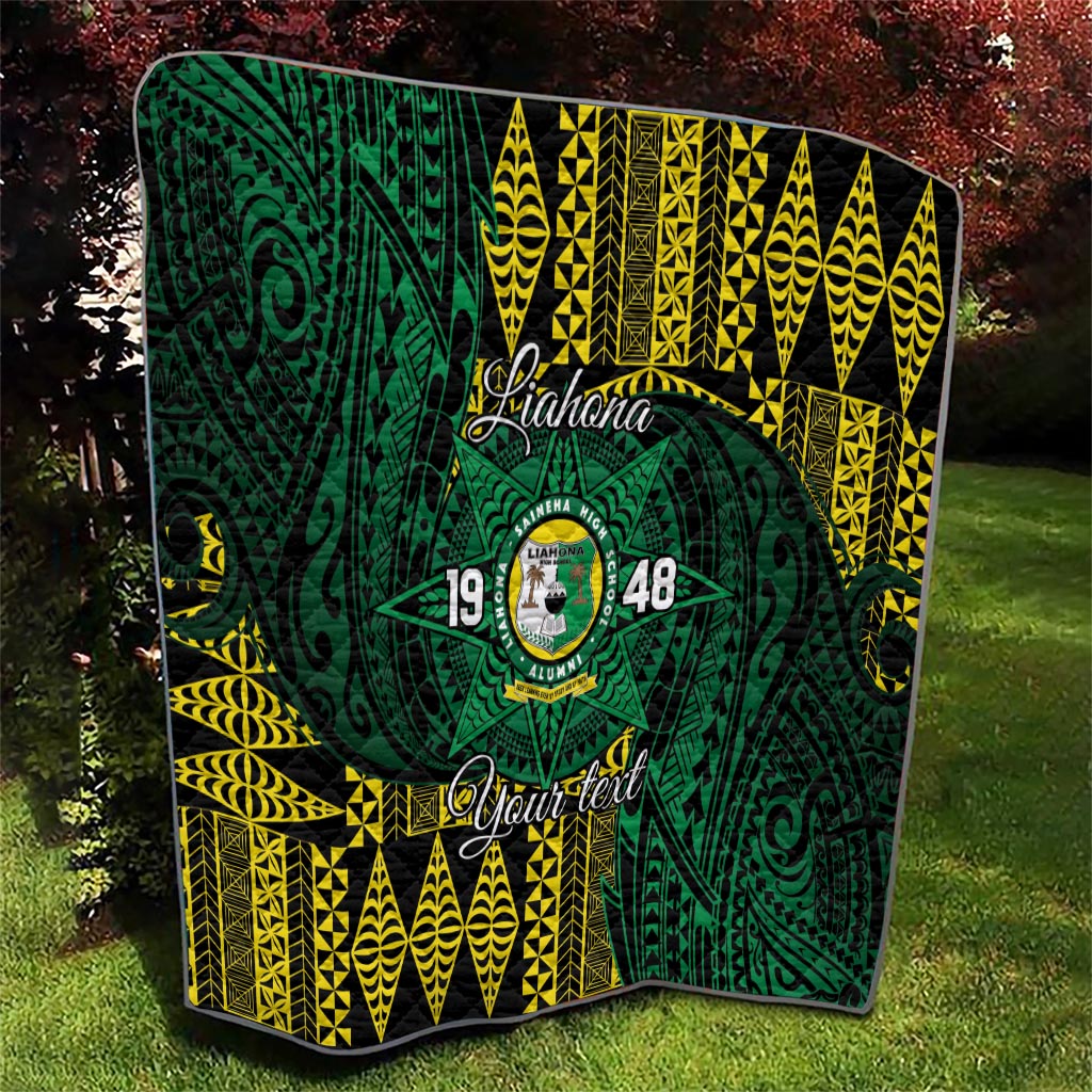 Personalised Tonga Liahona High School Quilt Since 1948 Special Kupesi Pattern LT9 - Polynesian Pride