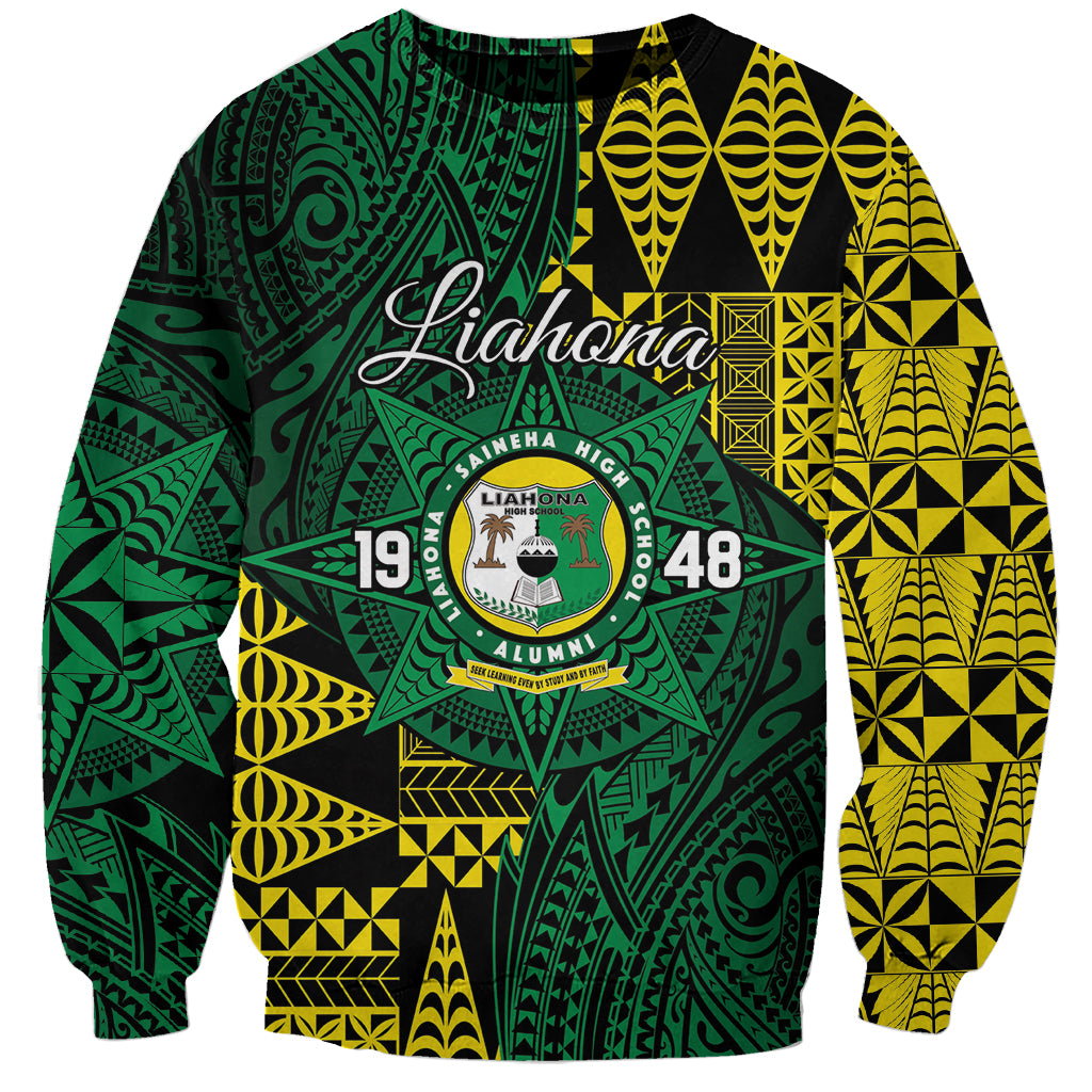 Personalised Tonga Liahona High School Sweatshirt Since 1948 Special Kupesi Pattern