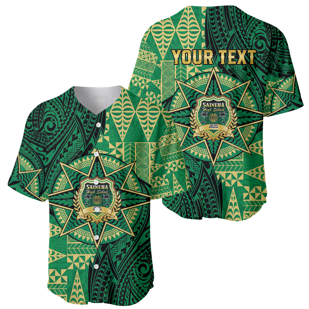 Personalised Tonga Saineha High School Baseball Jersey Since 1978 Special Kupesi Pattern LT9 - Polynesian Pride