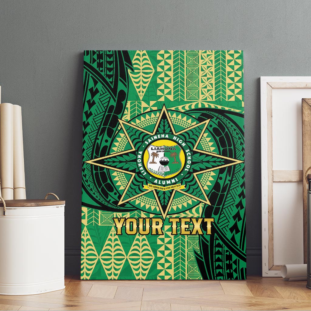 Personalised Tonga Saineha High School Canvas Wall Art Since 1978 Special Kupesi Pattern LT9 - Polynesian Pride
