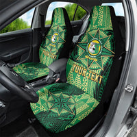 Personalised Tonga Saineha High School Car Seat Cover Since 1978 Special Kupesi Pattern LT9 - Polynesian Pride
