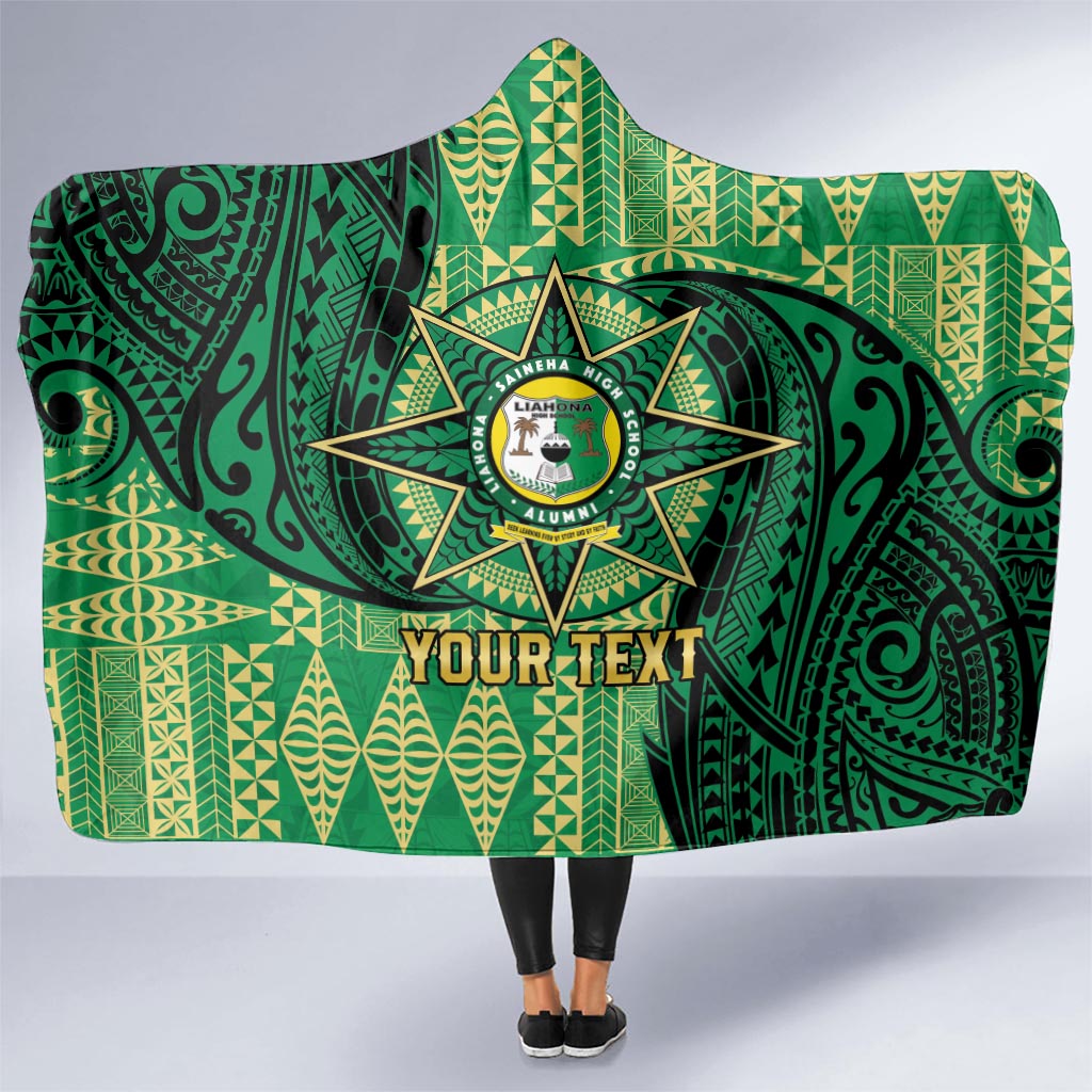 Personalised Tonga Saineha High School Hooded Blanket Since 1978 Special Kupesi Pattern LT9 - Polynesian Pride