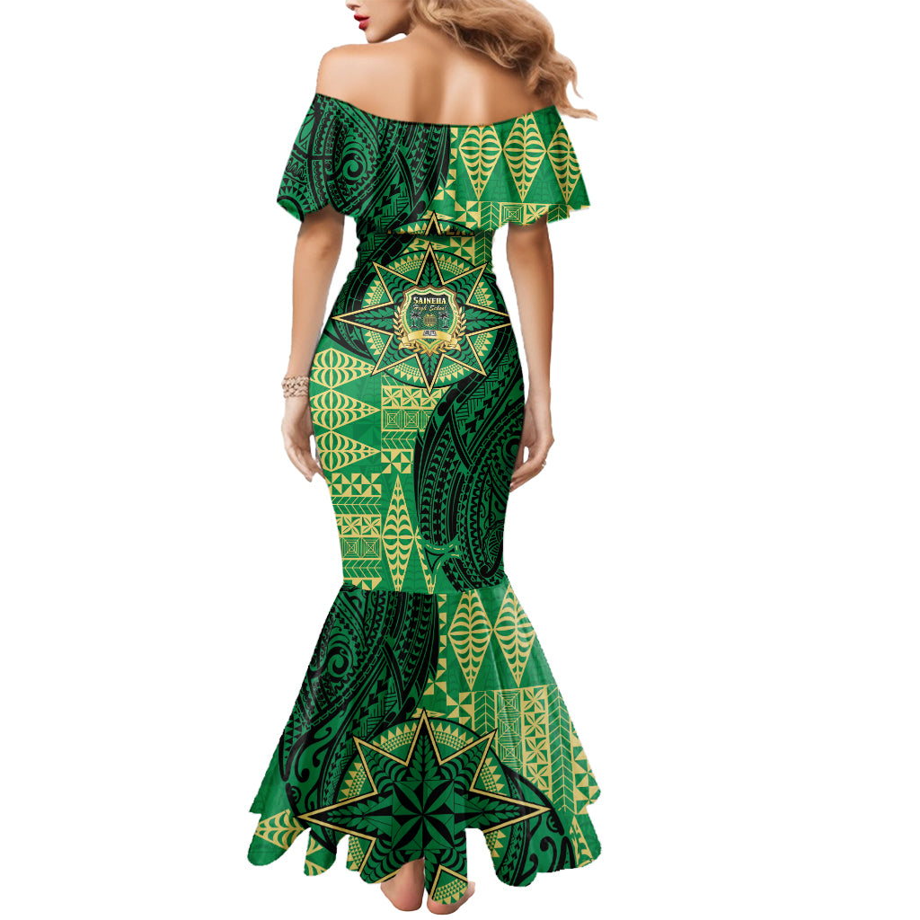 Personalised Tonga Saineha High School Mermaid Dress Since 1978 Special Kupesi Pattern LT9 - Polynesian Pride