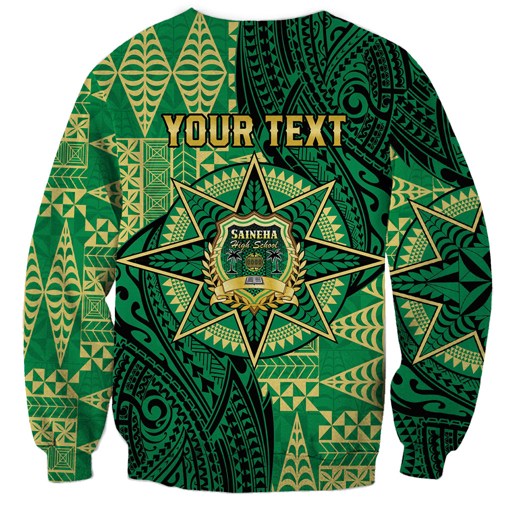 Personalised Tonga Saineha High School Sweatshirt Since 1978 Special Kupesi Pattern LT9 - Polynesian Pride