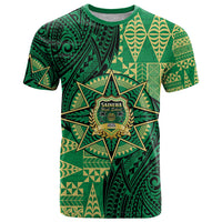 Personalised Tonga Saineha High School T Shirt Since 1978 Special Kupesi Pattern LT9 Green - Polynesian Pride