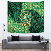 Personalised Tonga Saineha High School Tapestry Since 1978 Special Kupesi Pattern LT9 Green - Polynesian Pride