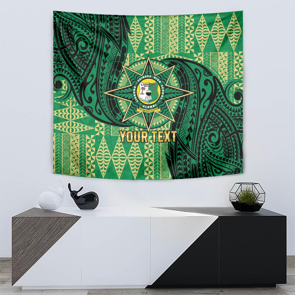 Personalised Tonga Saineha High School Tapestry Since 1978 Special Kupesi Pattern LT9 - Polynesian Pride