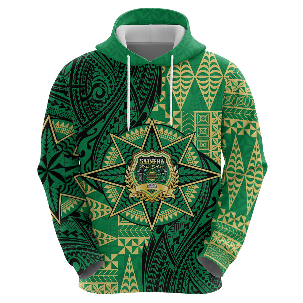 Personalised Tonga Saineha High School Zip Hoodie Since 1978 Special Kupesi Pattern LT9 - Polynesian Pride