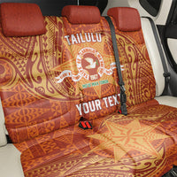 Personalised Tonga Tailulu College Back Car Seat Cover Since 1967 Special Kupesi Pattern Version 1 LT9 - Polynesian Pride