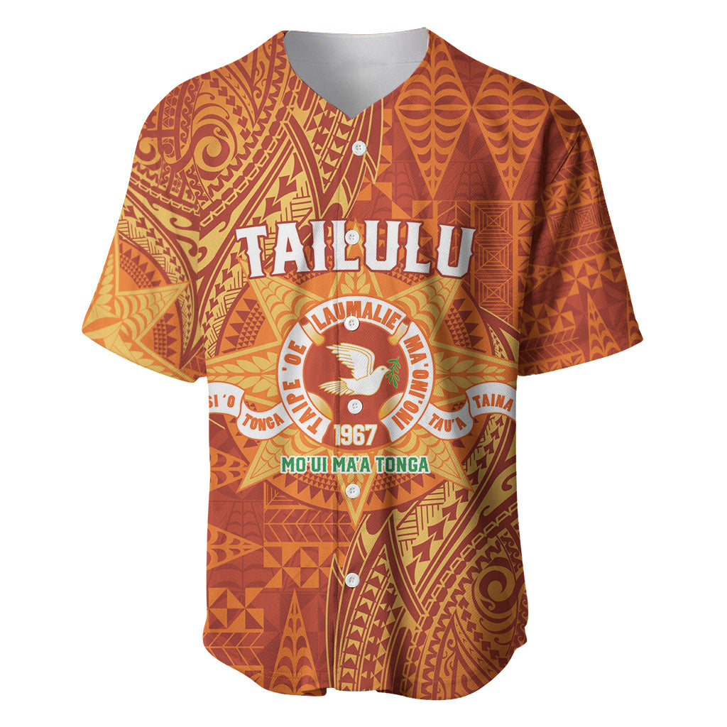 Personalised Tonga Tailulu College Baseball Jersey Since 1967 Special Kupesi Pattern Version 1 LT9 Gold - Polynesian Pride