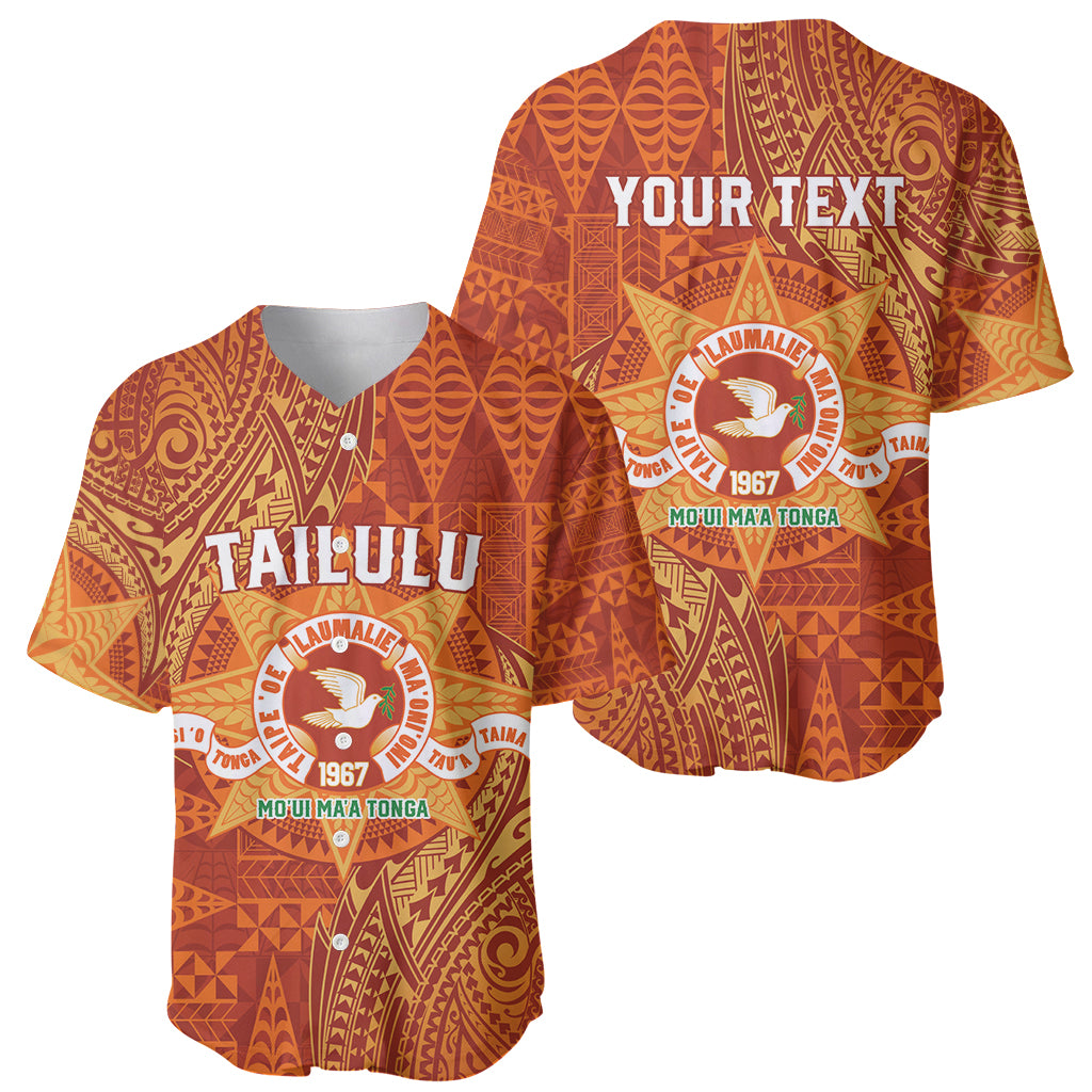 Personalised Tonga Tailulu College Baseball Jersey Since 1967 Special Kupesi Pattern Version 1 LT9 - Polynesian Pride