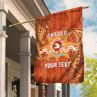 Personalised Tonga Tailulu College Garden Flag Since 1967 Special Kupesi Pattern Version 1 LT9 House Flag Gold - Polynesian Pride