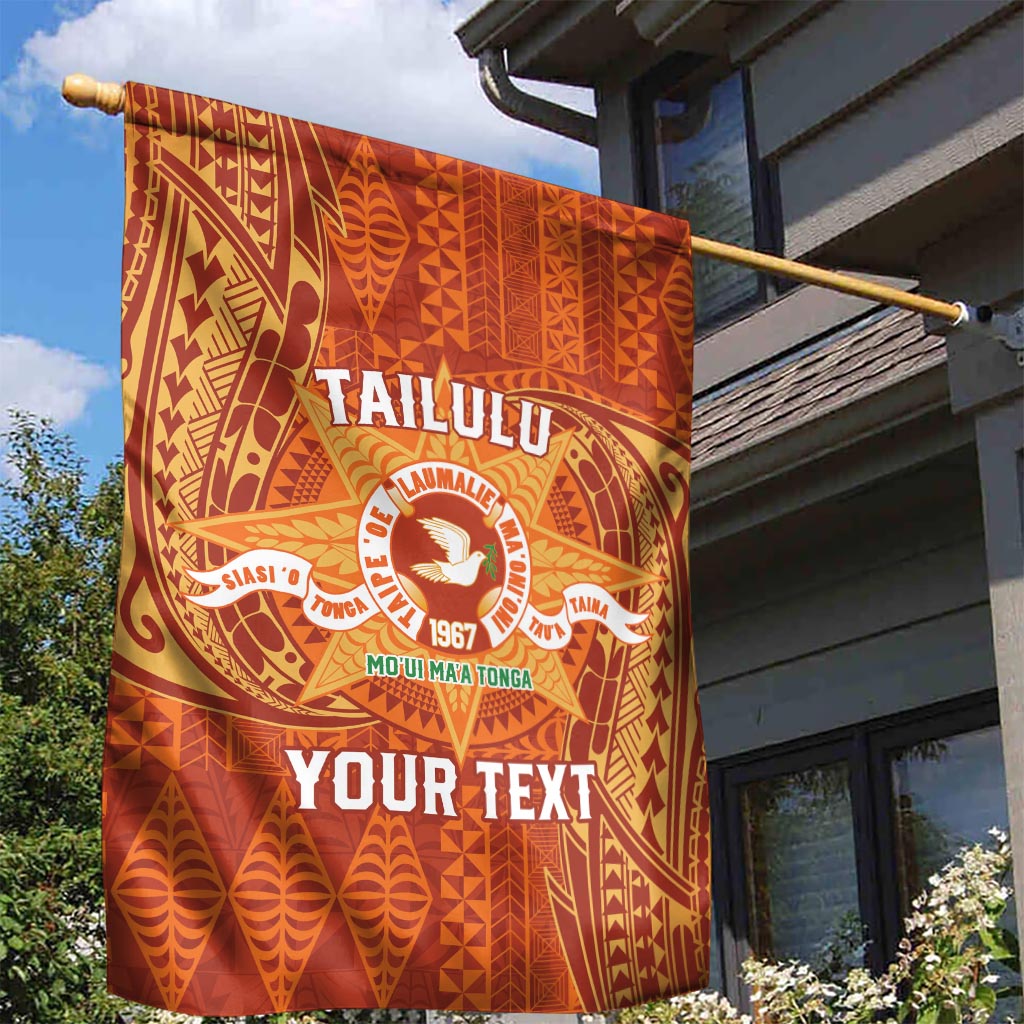 Personalised Tonga Tailulu College Garden Flag Since 1967 Special Kupesi Pattern Version 1 LT9 - Polynesian Pride