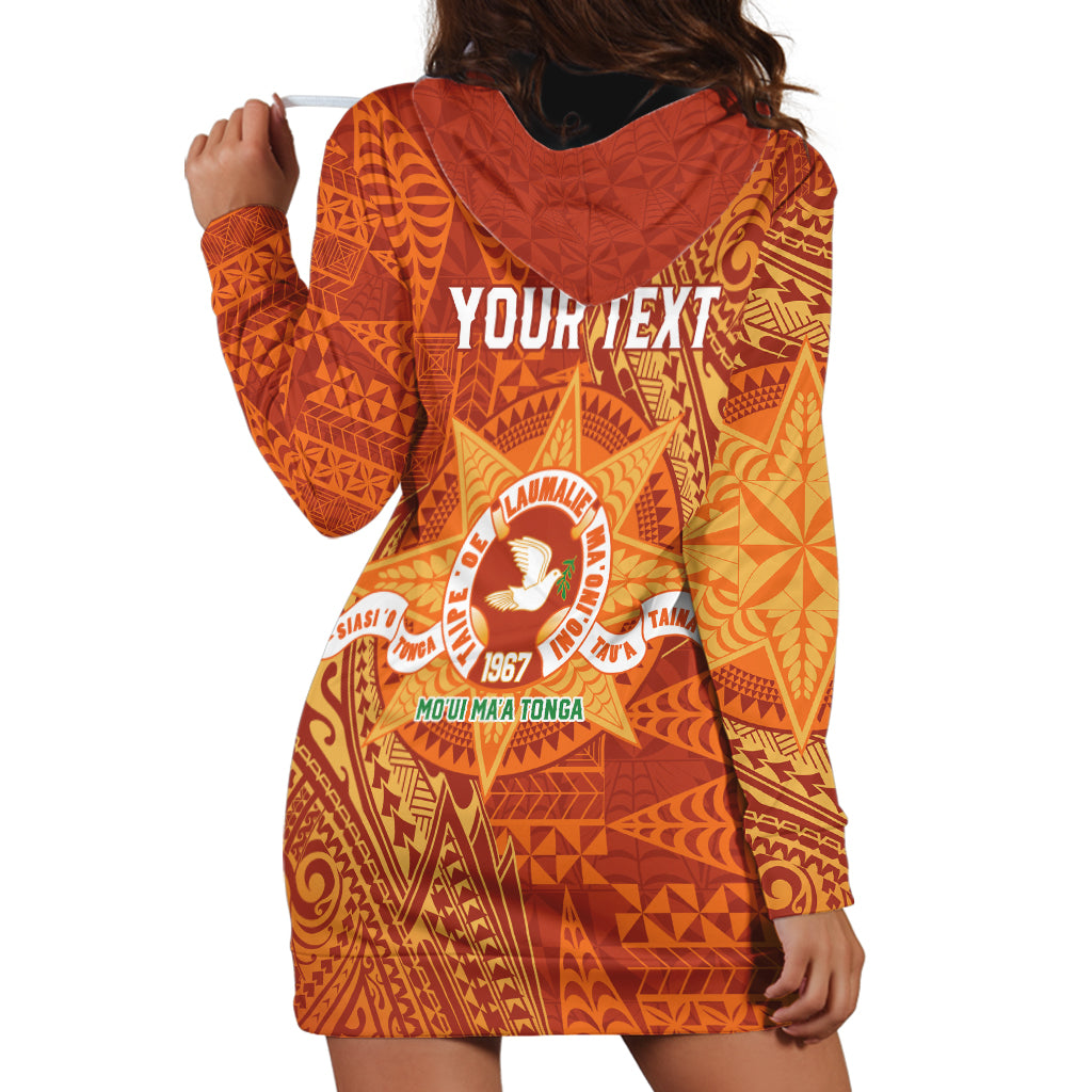 Personalised Tonga Tailulu College Hoodie Dress Since 1967 Special Kupesi Pattern Version 1 LT9 - Polynesian Pride