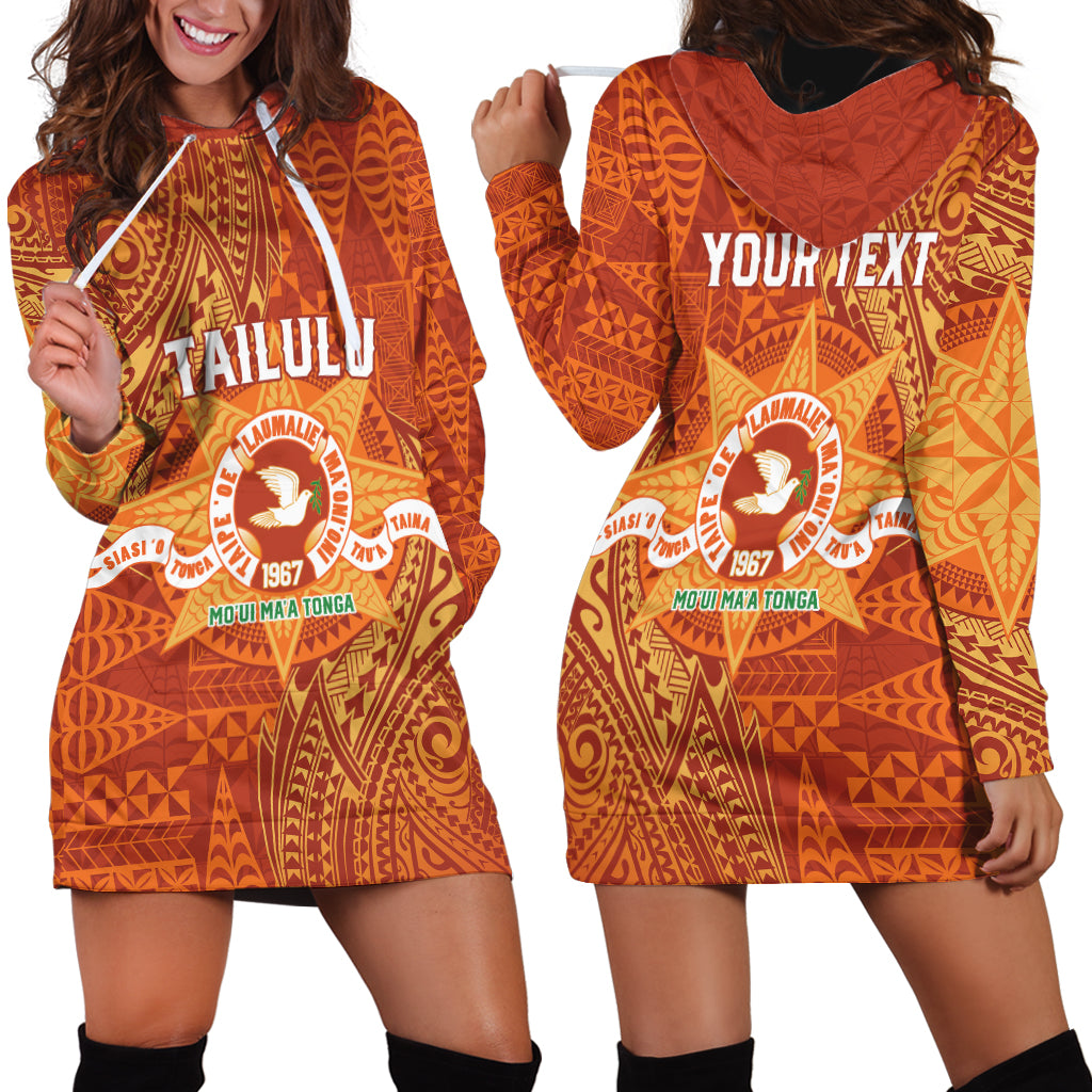 Personalised Tonga Tailulu College Hoodie Dress Since 1967 Special Kupesi Pattern Version 1 LT9 - Polynesian Pride