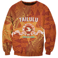 Personalised Tonga Tailulu College Sweatshirt Since 1967 Special Kupesi Pattern Version 1 LT9 Unisex Gold - Polynesian Pride