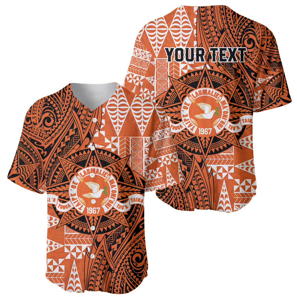 Personalised Tonga Tailulu College Baseball Jersey Since 1967 Special Kupesi Pattern Version 2 LT9 - Polynesian Pride