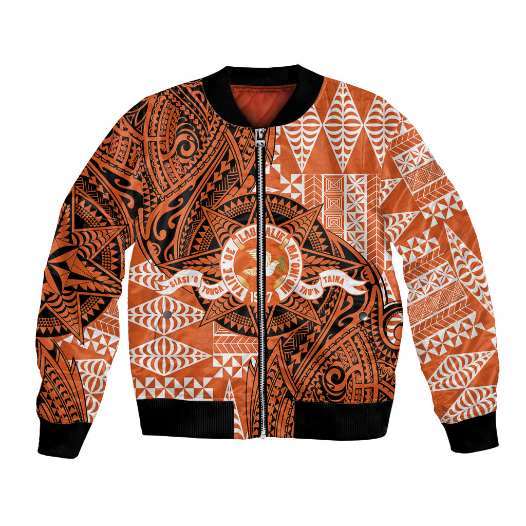 Personalised Tonga Tailulu College Bomber Jacket Since 1967 Special Kupesi Pattern Version 2