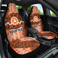 Personalised Tonga Tailulu College Car Seat Cover Since 1967 Special Kupesi Pattern Version 2 LT9 One Size Black - Polynesian Pride