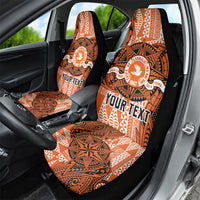 Personalised Tonga Tailulu College Car Seat Cover Since 1967 Special Kupesi Pattern Version 2 LT9 - Polynesian Pride
