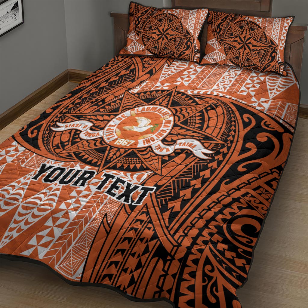 Personalised Tonga Tailulu College Quilt Bed Set Since 1967 Special Kupesi Pattern Version 2 LT9 - Polynesian Pride