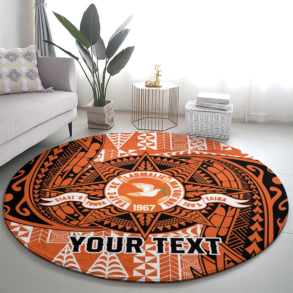 Personalised Tonga Tailulu College Round Carpet Since 1967 Special Kupesi Pattern Version 2 LT9 - Polynesian Pride
