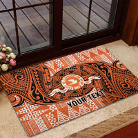 Personalised Tonga Tailulu College Rubber Doormat Since 1967 Special Kupesi Pattern Version 2 LT9 - Polynesian Pride