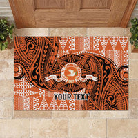 Personalised Tonga Tailulu College Rubber Doormat Since 1967 Special Kupesi Pattern Version 2 LT9 - Polynesian Pride