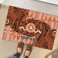 Personalised Tonga Tailulu College Rubber Doormat Since 1967 Special Kupesi Pattern Version 2 LT9 - Polynesian Pride
