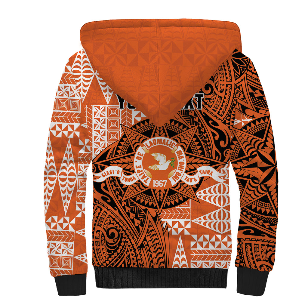 Personalised Tonga Tailulu College Sherpa Hoodie Since 1967 Special Kupesi Pattern Version 2 LT9 - Polynesian Pride
