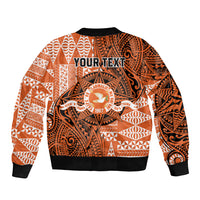 Personalised Tonga Tailulu College Sleeve Zip Bomber Jacket Since 1967 Special Kupesi Pattern Version 2 LT9 - Polynesian Pride
