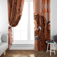 Personalised Tonga Tailulu College Window Curtain Since 1967 Special Kupesi Pattern Version 2 LT9 - Polynesian Pride