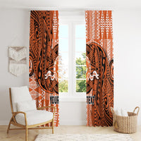 Personalised Tonga Tailulu College Window Curtain Since 1967 Special Kupesi Pattern Version 2 LT9 - Polynesian Pride