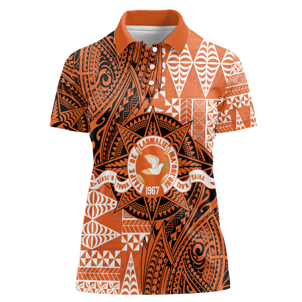 Personalised Tonga Tailulu College Women Polo Shirt Since 1967 Special Kupesi Pattern Version 2