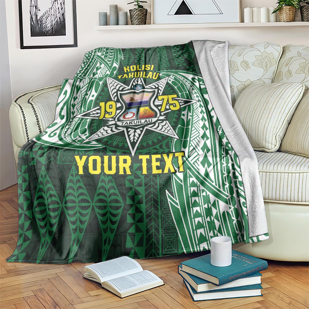 Personalised Tonga Takuilau College Blanket Since 1975 Special Kupesi Pattern