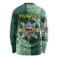 Personalised Tonga Takuilau College Long Sleeve Shirt Since 1975 Special Kupesi Pattern LT9 - Polynesian Pride