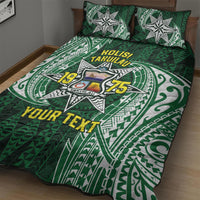 Personalised Tonga Takuilau College Quilt Bed Set Since 1975 Special Kupesi Pattern LT9 - Polynesian Pride
